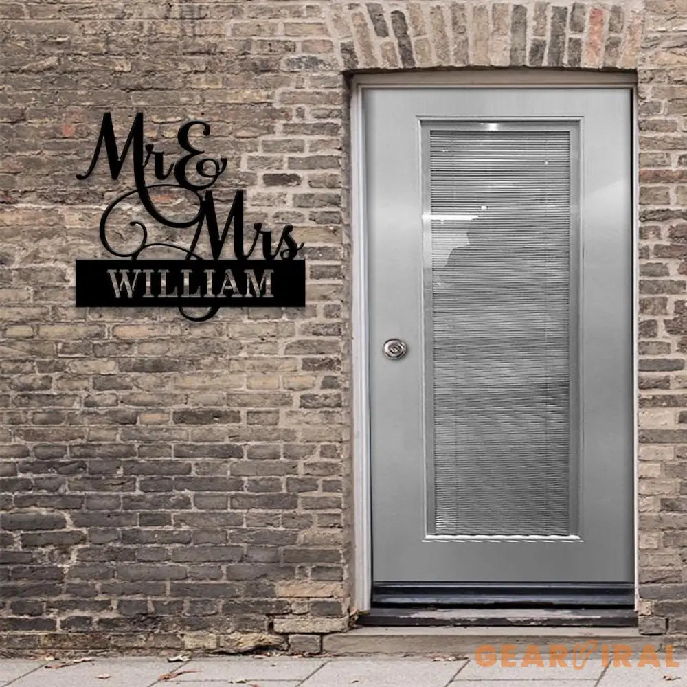 Anniversary Custom Name Metal Sign Name Sign Personalized Split Letter Last Name Couple Sign Couple Outdoor Door