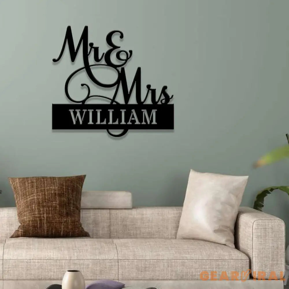 Anniversary Custom Name Metal Sign Name Sign Personalized Split Letter Last Name Couple Sign Couple Outdoor Door