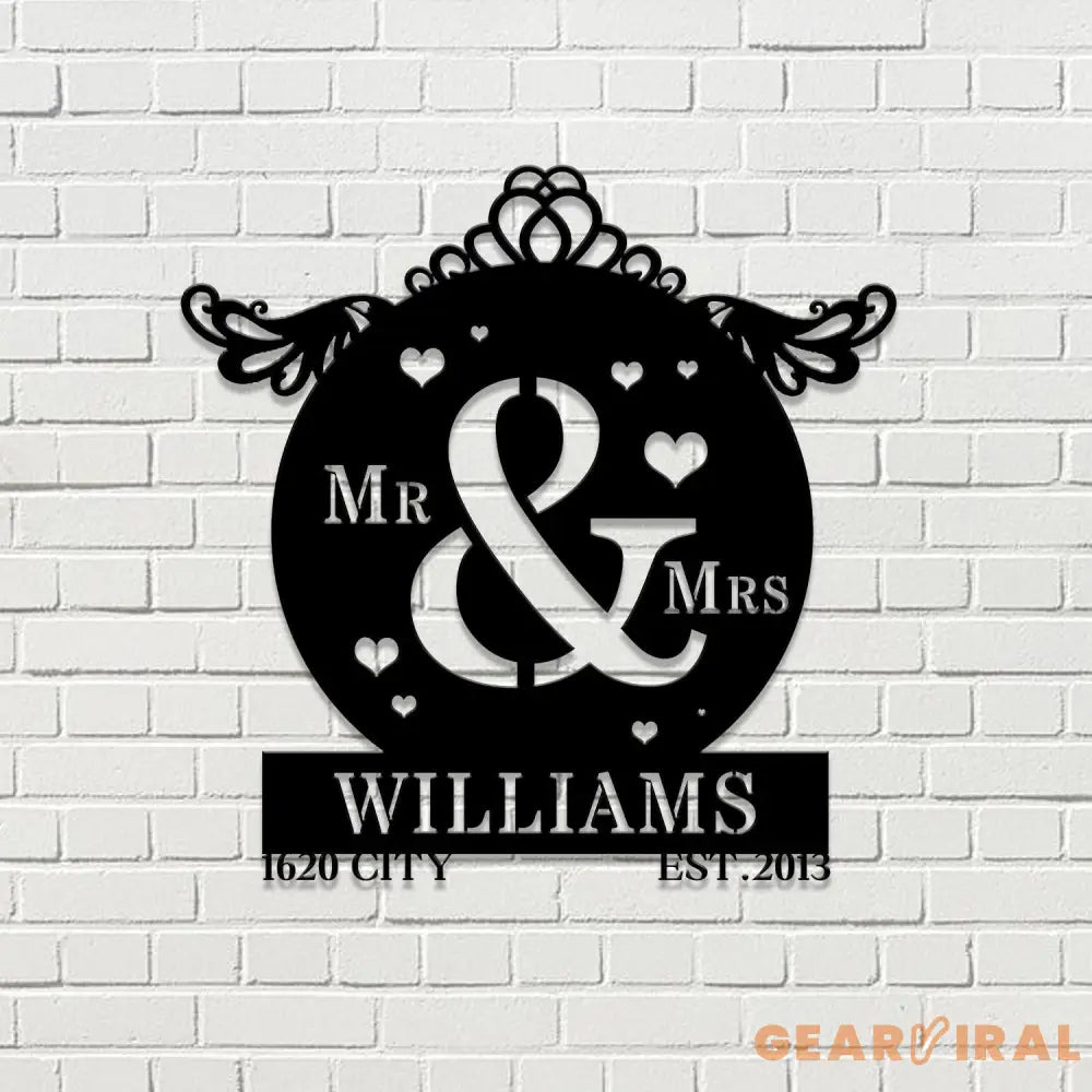 Anniversary Metal Sign Decorative Name Sign Personalized Split Letter Last Name Personalize Sign Outdoor Door Hanger