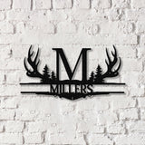 Antler Monogram Letter Sign, Metal Wall Art LED Light, Home Decor, Hunter Gift Vs2 - Gearviral