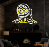 Astronaut Cat Sitting on The Moon Neon Sign Led Neon Lights for Wall Decor Light Up Signs for Bedroom Party Decorations