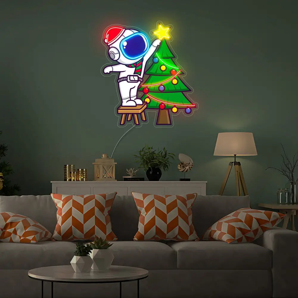 Astronaut Christmas 1 Led Neon Acrylic Artwork