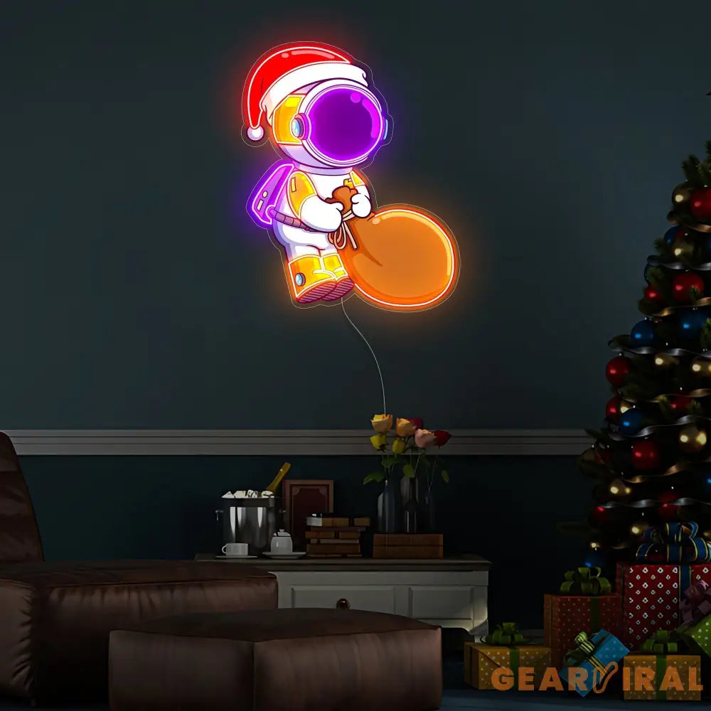 Astronaut Christmas 2 Led Neon Acrylic Artwork