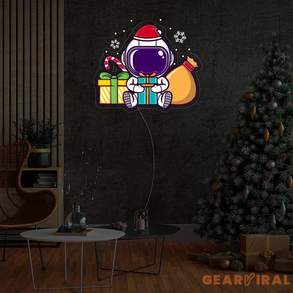 Astronaut Christmas 3 Led Neon Acrylic Artwork