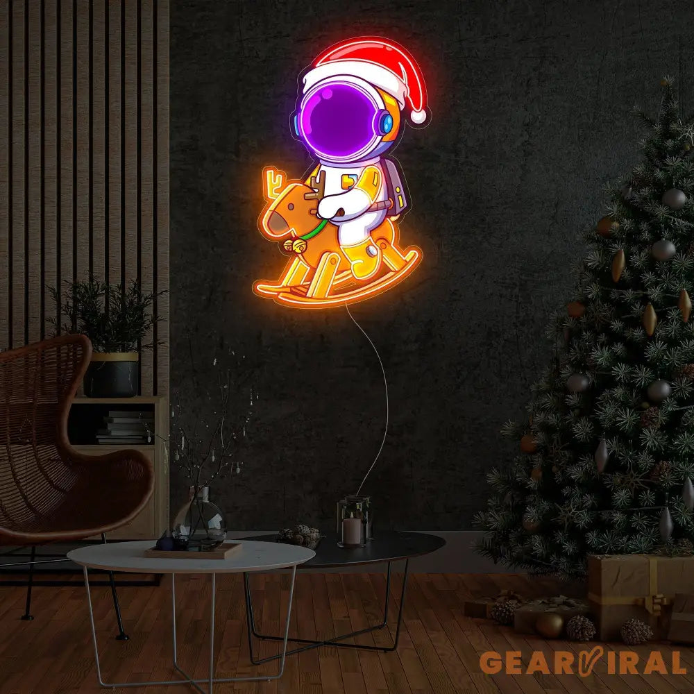 Astronaut Christmas 4 Led Neon Acrylic Artwork