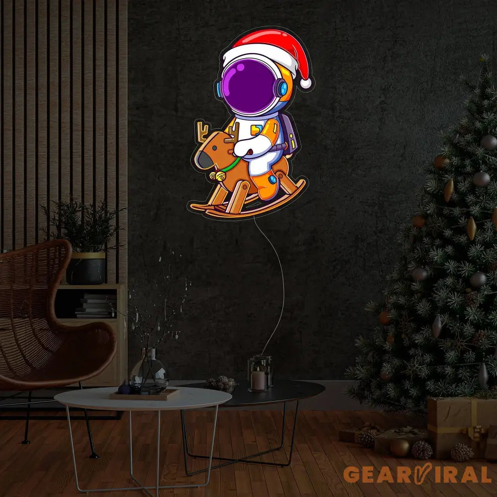 Astronaut Christmas 4 Led Neon Acrylic Artwork