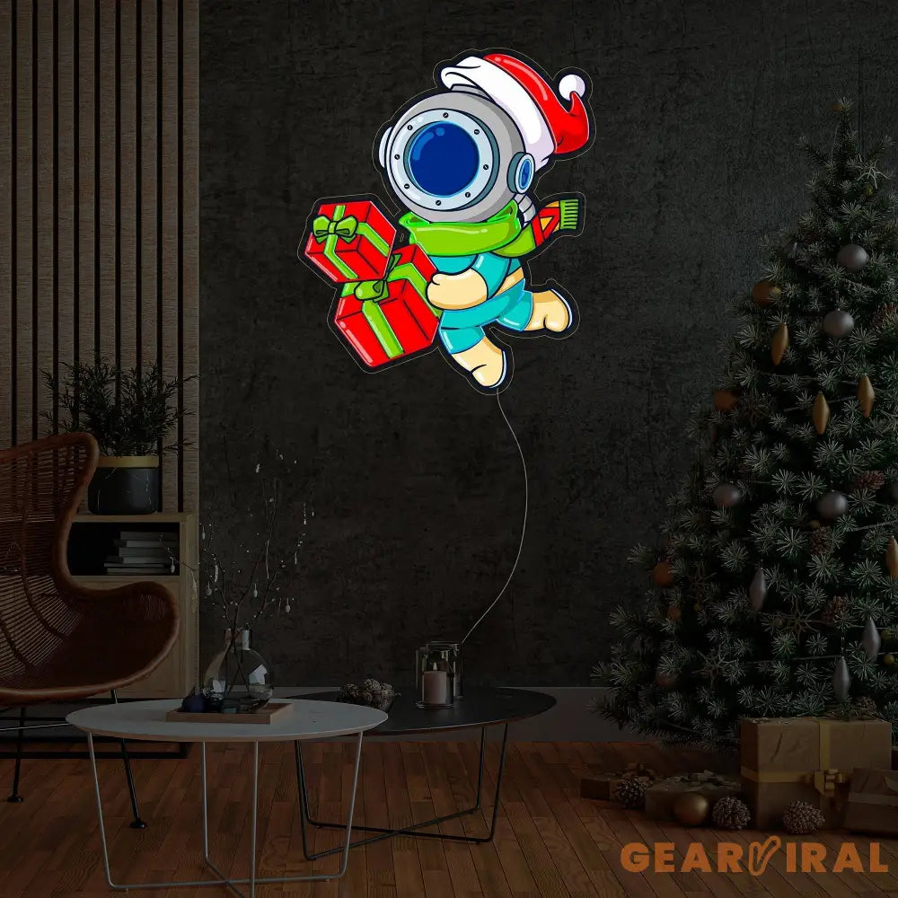 Astronaut Christmas 5 Led Neon Acrylic Artwork