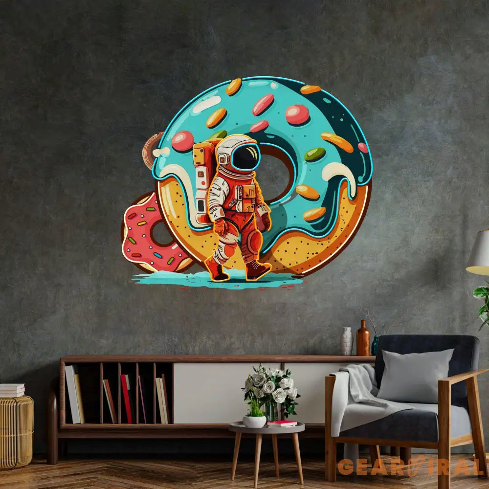 Astronaut Donut Led Neon Acrylic Artwork