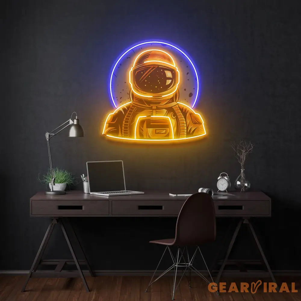 Astronaut Emblem Led Neon Acrylic Artwork