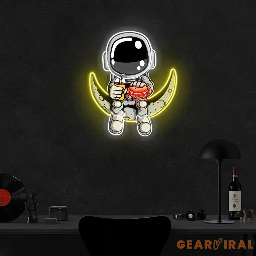 ’Astronaut Hamburger’ Neon x Acrylic Artwork