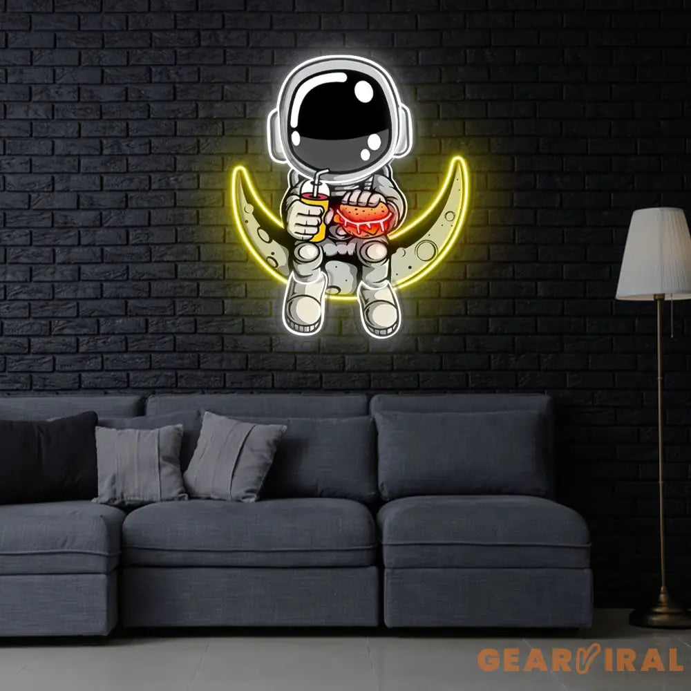 ’Astronaut Hamburger’ Neon x Acrylic Artwork
