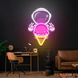 Astronaut Ice Cream Art work Led Neon Sign Light