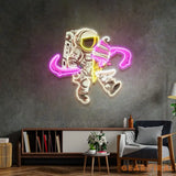 Astronaut Ice Cream Led Neon Acrylic Artwork