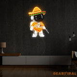 Astronaut Mexican Guns Led Neon Acrylic Artwork