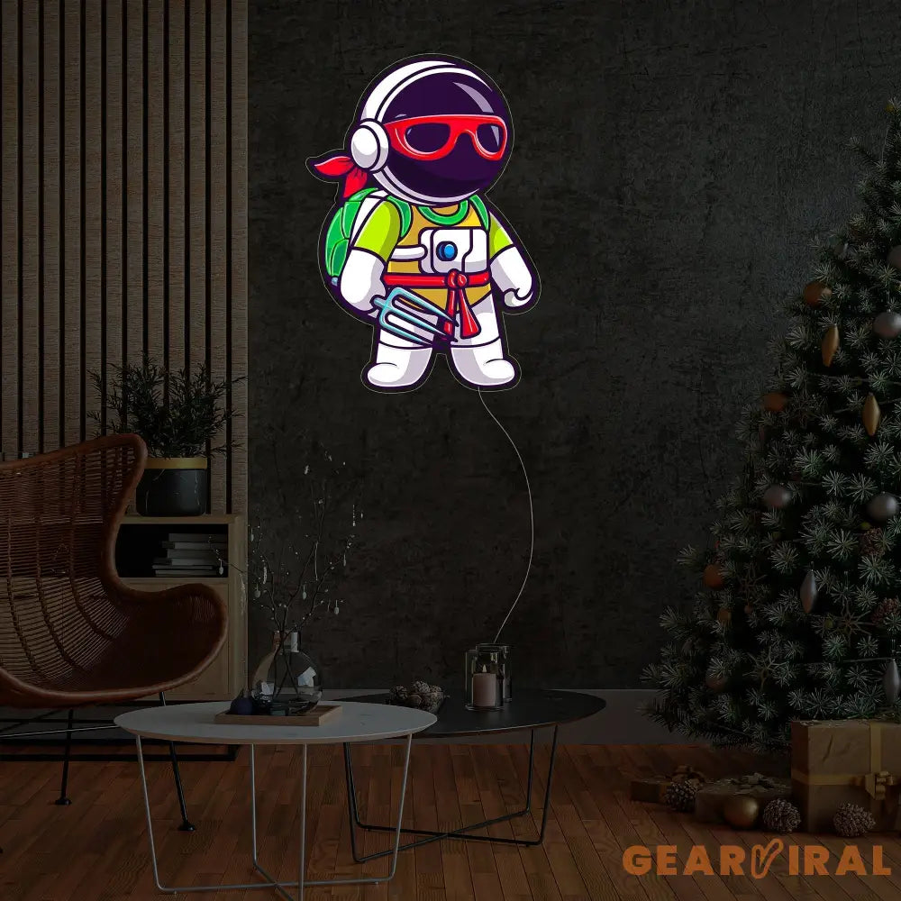 Astronaut Ninja Led Neon Acrylic Artwork