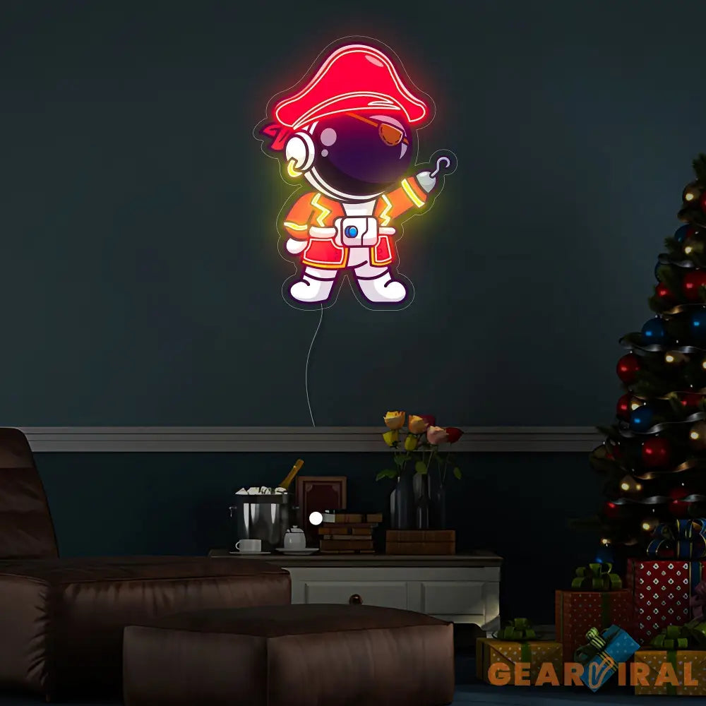 Astronaut Pirate Led Neon Acrylic Artwork