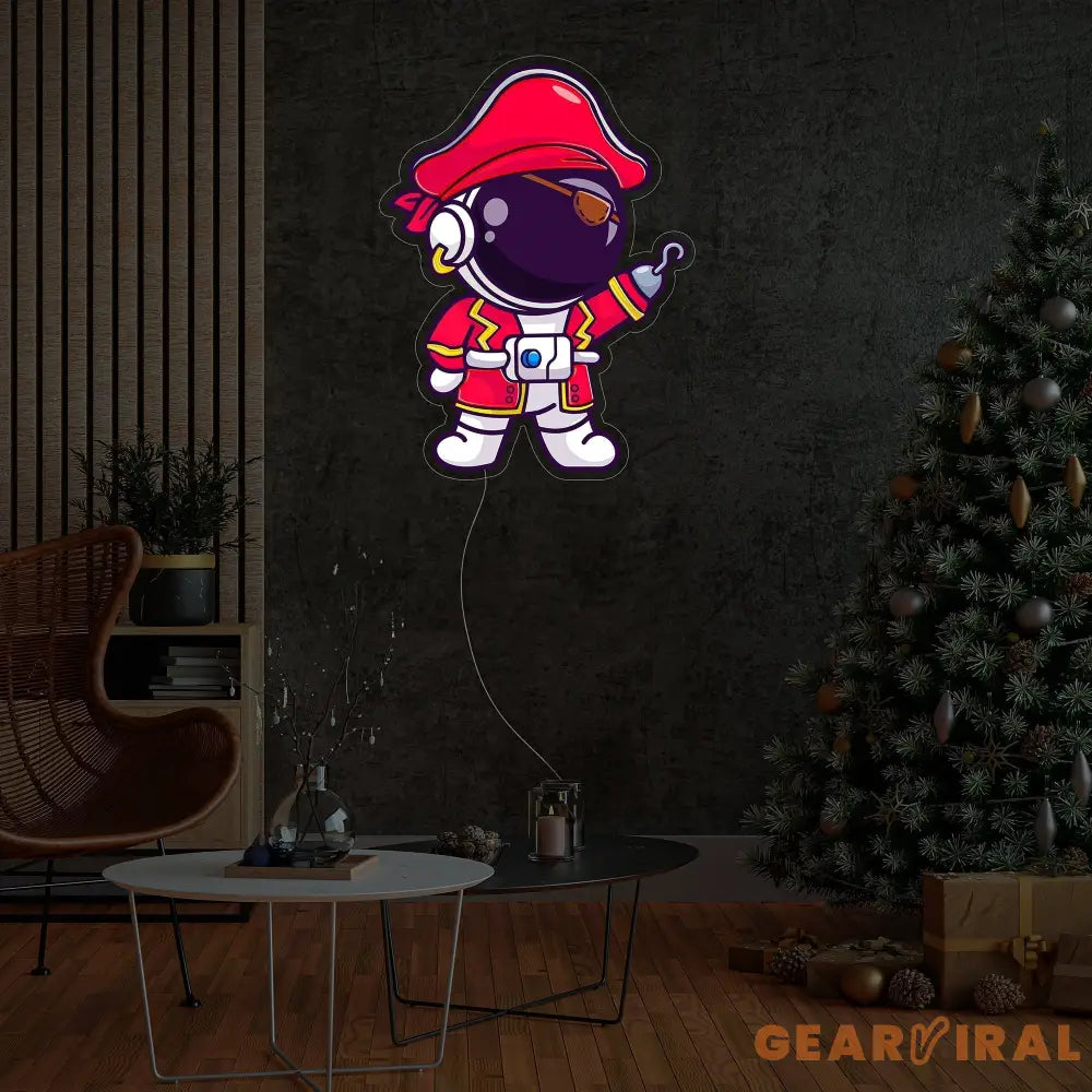 Astronaut Pirate Led Neon Acrylic Artwork