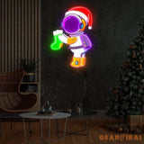 Astronaut Santa Christmas 2 Led Neon Acrylic Artwork