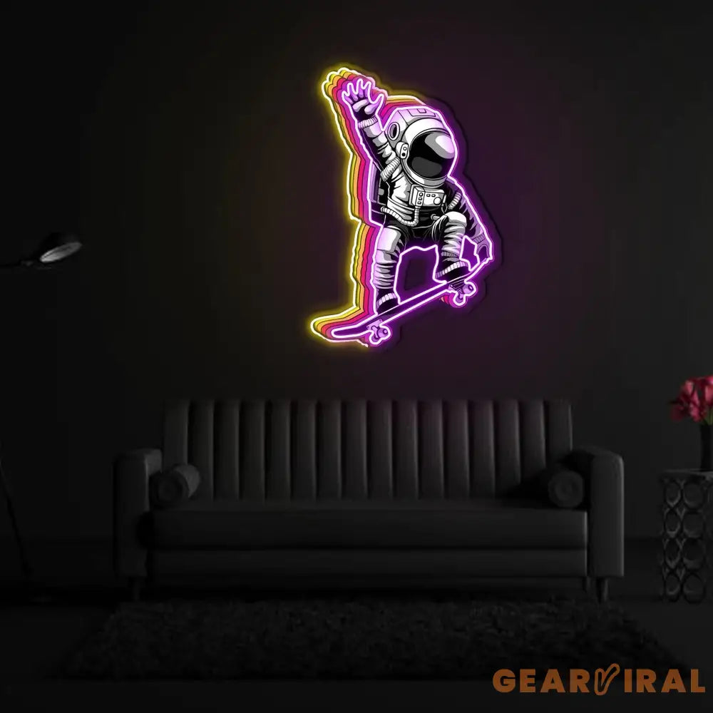 Astronaut Skateboard Colorful