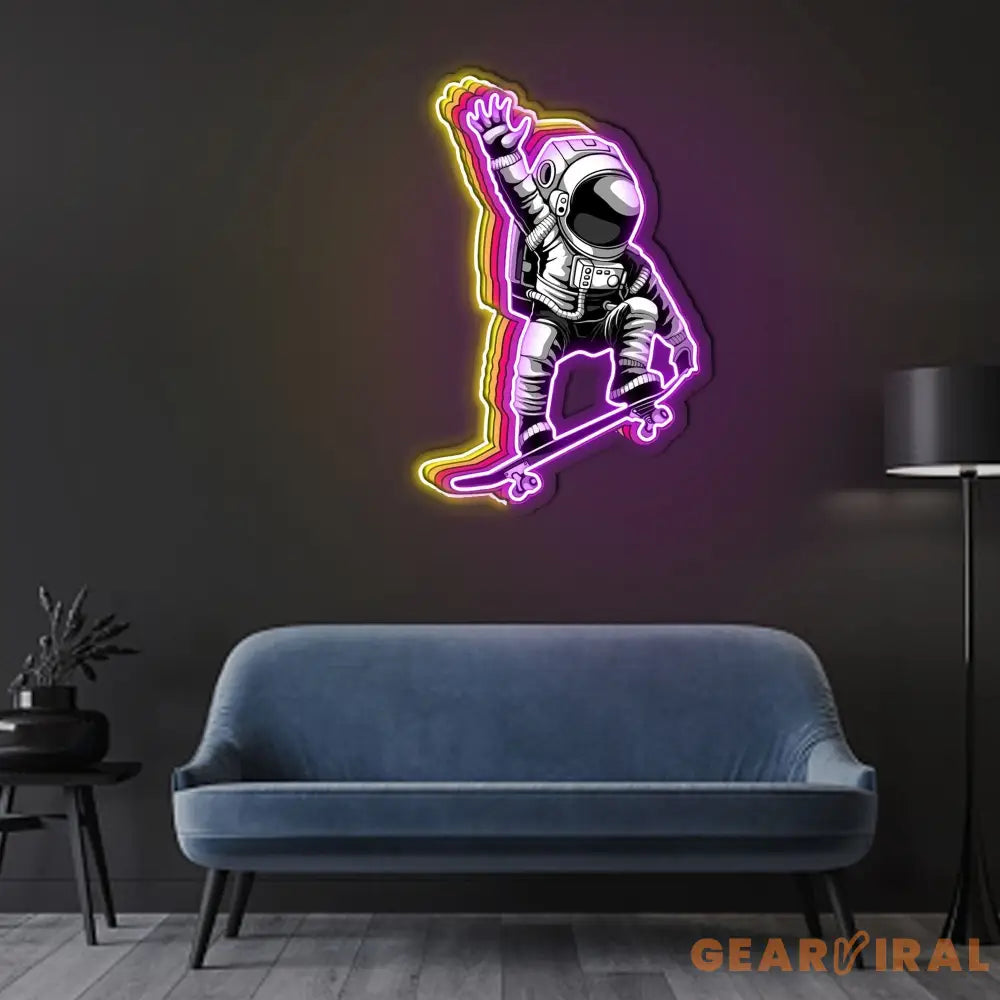 Astronaut Skateboard Colorful