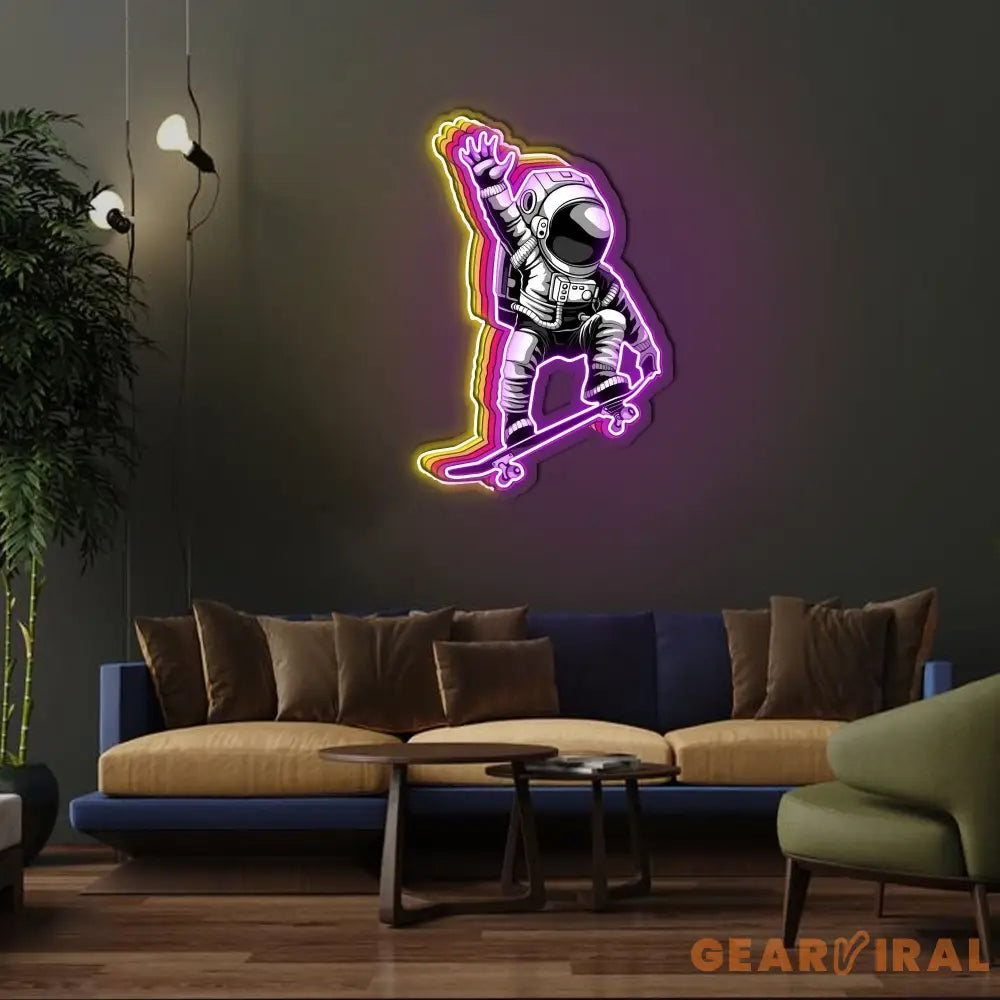 Astronaut Skateboard Colorful