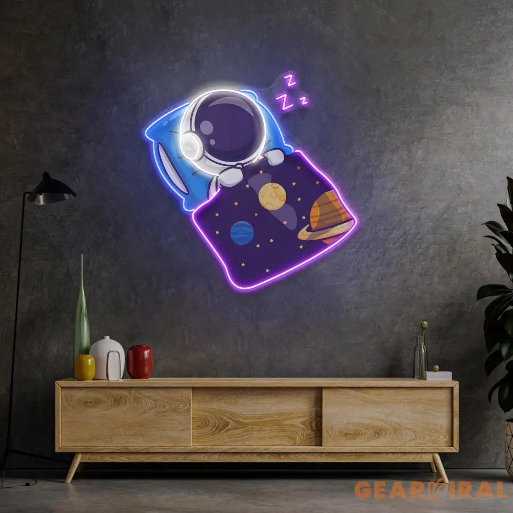 Astronaut Sleep LED Neon Sign Light Pop Art