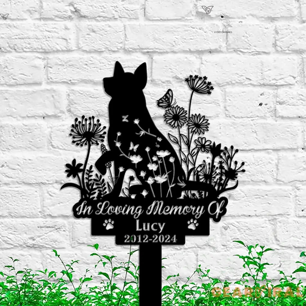 Australian Cattle Dog Loss - Custom Memorial Dog Metal Sign Stake - Sympathy Gift - Cattle Metal Stake | GearViral