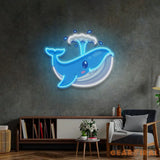 Baby Whale Spout LED Neon Sign Light Pop Art