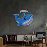 Baby Whale Spout LED Neon Sign Light Pop Art
