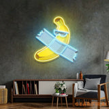 Banana Chilling Led Neon Acrylic Artwork