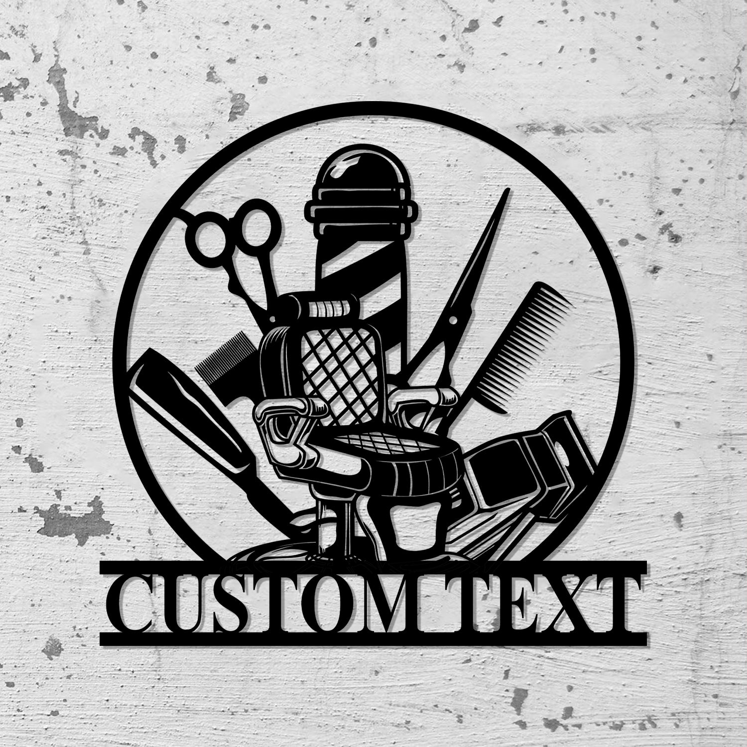 Barber Shop Metal Sign with LED Lights, Custom Barber Name Wall Art, Personalized Metal Sign Decor for Barbershop or Salon - Gearviral