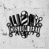 Barber Shop Metal Sign LED Lights, Personalized Barber Shop Name Sign Decoration For Room - Gearviral
