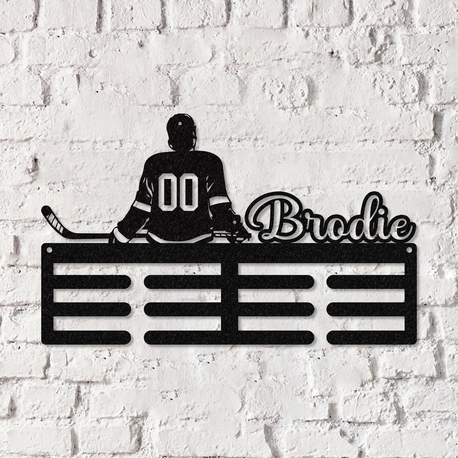 Baseball Custom Name Medal Hanger - Medal Display, Sports Medals, Kids Room Sports Decor, Baseball, Athletic Awards