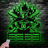 Baseball Custom Name Medal Hanger - Medal Display, Sports Medals, Kids Room Sports Decor, Baseball, Athletic Awards Vs2