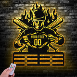 Baseball Custom Name Medal Hanger - Medal Display, Sports Medals, Kids Room Sports Decor, Baseball, Athletic Awards Vs2