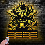 Baseball Custom Name Medal Hanger - Medal Display Sports Medals Kids Room Sports Decor Baseball Athletic Awards Vs2