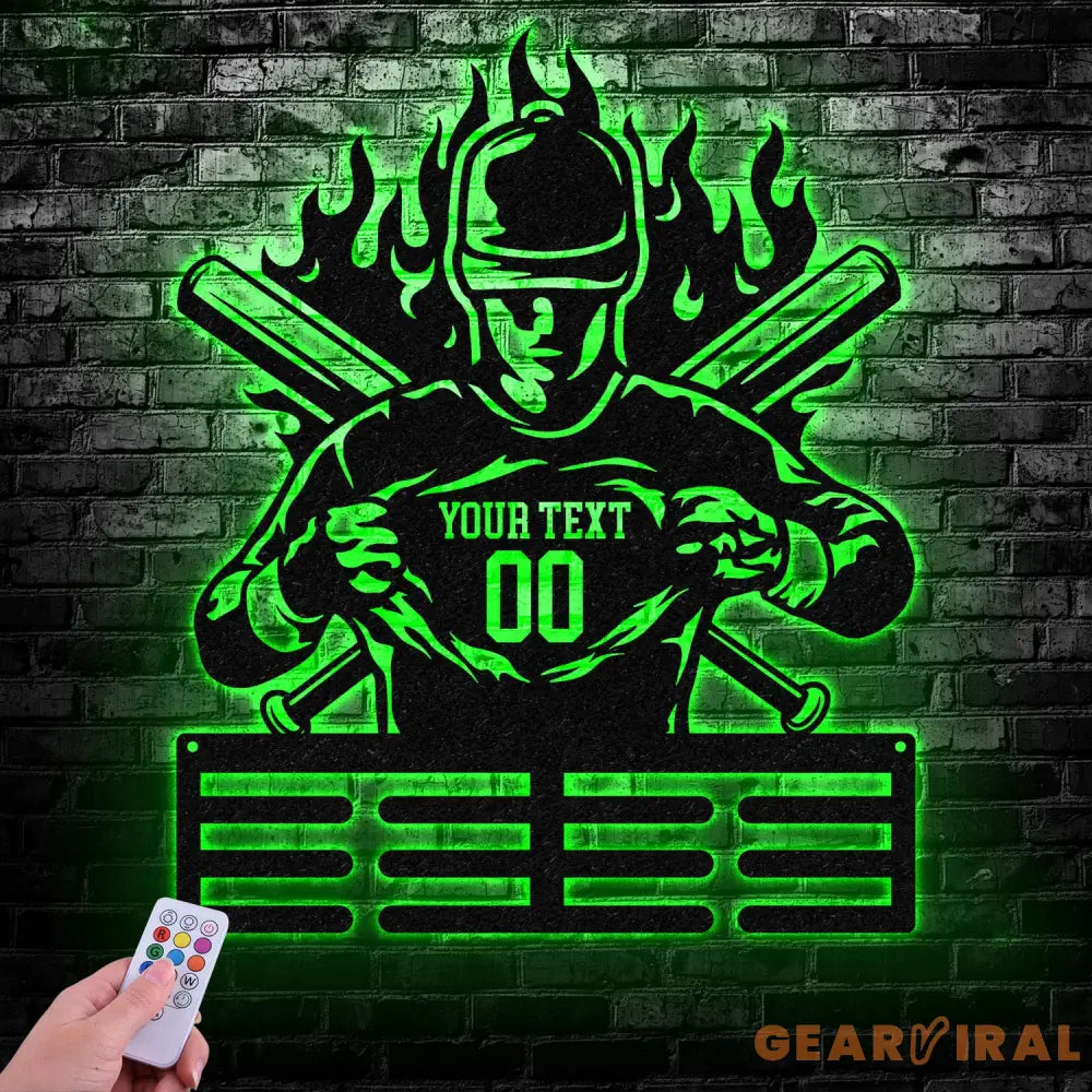 Baseball Custom Name Medal Hanger - Medal Display Sports Medals Kids Room Sports Decor Baseball Athletic Awards Vs2