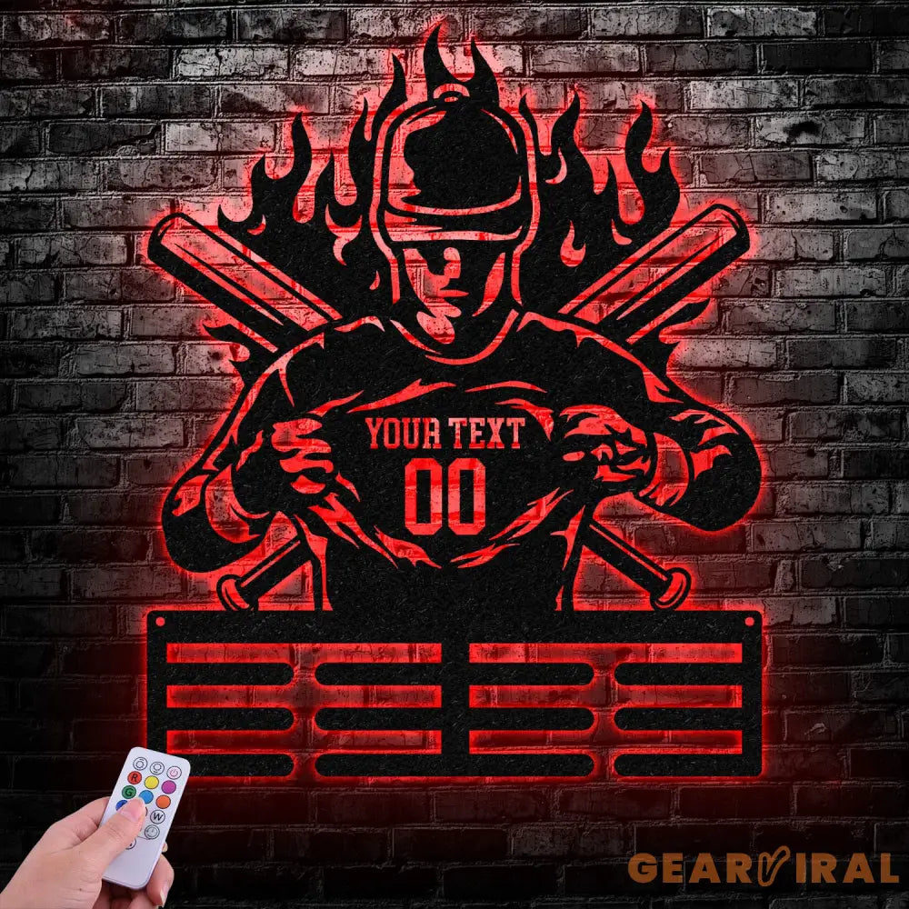 Baseball Custom Name Medal Hanger - Medal Display Sports Medals Kids Room Sports Decor Baseball Athletic Awards Vs2