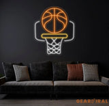 Basketball Hoop Neon Sign Personalized Basketball Sign Basketball Gift Basketball Room Decor Wall Gift For Boy