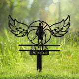 Basketball Memorial Grave Plaque Custom - Basketball Player Bereavement Grave Stake - Basketball Fan Grave Marker