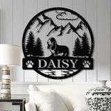 Basset Hound Metal Sign Custom Dog Name Sign Dog Memorial Gift Basset Hound Wall Decor Dog Lovers Wall Art Pet Lover