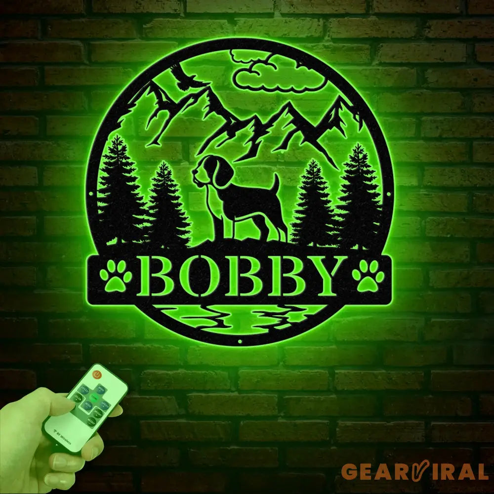 Beagel Metal Sign Custom Dog Name Sign Hunting Dog Custom Sign Beagel Wall Decor Dog Lovers Wall Art Pet Lover Gift Dog