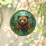 Bear Suncatcher Woodland Suncatcher Black Bear Window Decor Bear Ornament Wildlife Suncatcher Bear Glass Suncatcher