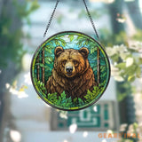 Bear Suncatcher Woodland Suncatcher Black Bear Window Decor Bear Ornament Wildlife Suncatcher Bear Glass Suncatcher