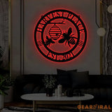 Bee Farm Metal Sign Bee Keepers Metal Personalized Bee Sign Bee Monogram Wall Honey Bee Metal Art Metal Sign LED Lights