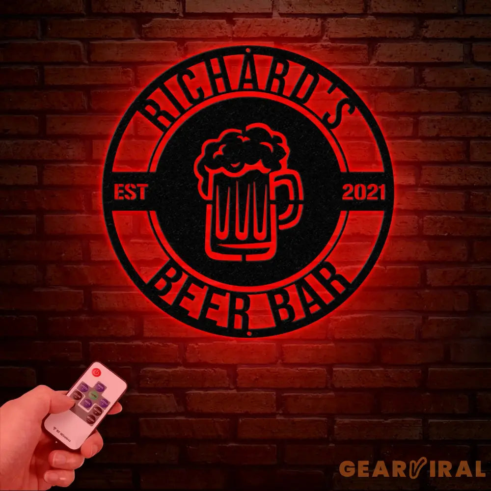 Beer Bar Metal Sign Personalized Bar Sign Custom Pub Decor Metal Wall Art for Man Cave Home Bar Sign Bar Name Plaque