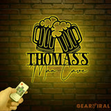 Beer Bar Metal Sign Personalized Bar Sign Custom Pub Decor Metal Wall Art for Man Cave Home Bar Sign Bar Name Plaque