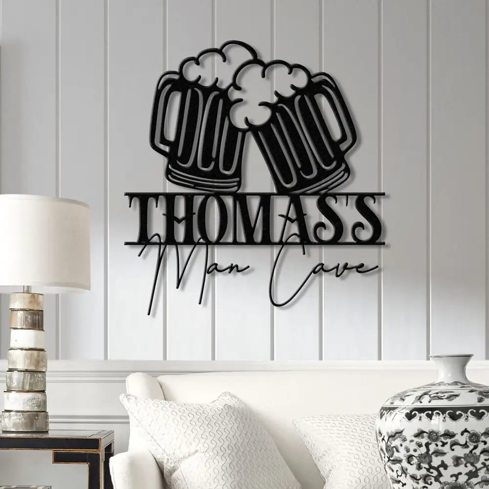 Beer Bar Metal Sign Personalized Bar Sign Custom Pub Decor Metal Wall Art for Man Cave Home Bar Sign Bar Name Plaque