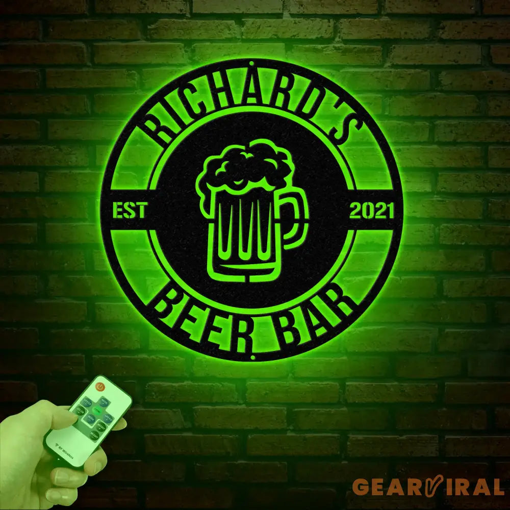 Beer Bar Metal Sign Personalized Bar Sign Custom Pub Decor Metal Wall Art for Man Cave Home Bar Sign Bar Name Plaque