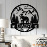 Bernes Mountain Metal Sign Custom Dog Name Sign Dog Memorial Gift Bernes Mountain Wall Decor Dog Lovers Wall Art Pet